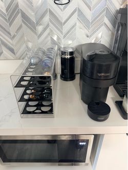 Nespresso Verturo Machine, Aeroccino Milk Frother, and Capsule Holder