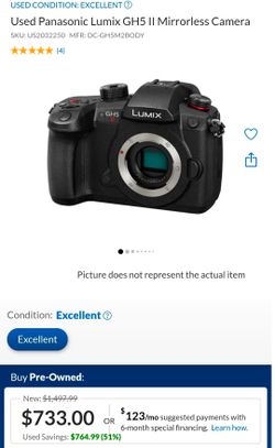Panasonic Lumix GH5 II Mirrorless Camera / No Lens