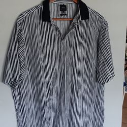 Armani Exchange Loose Fit Polo Linen/cotton Blend Size Medium 