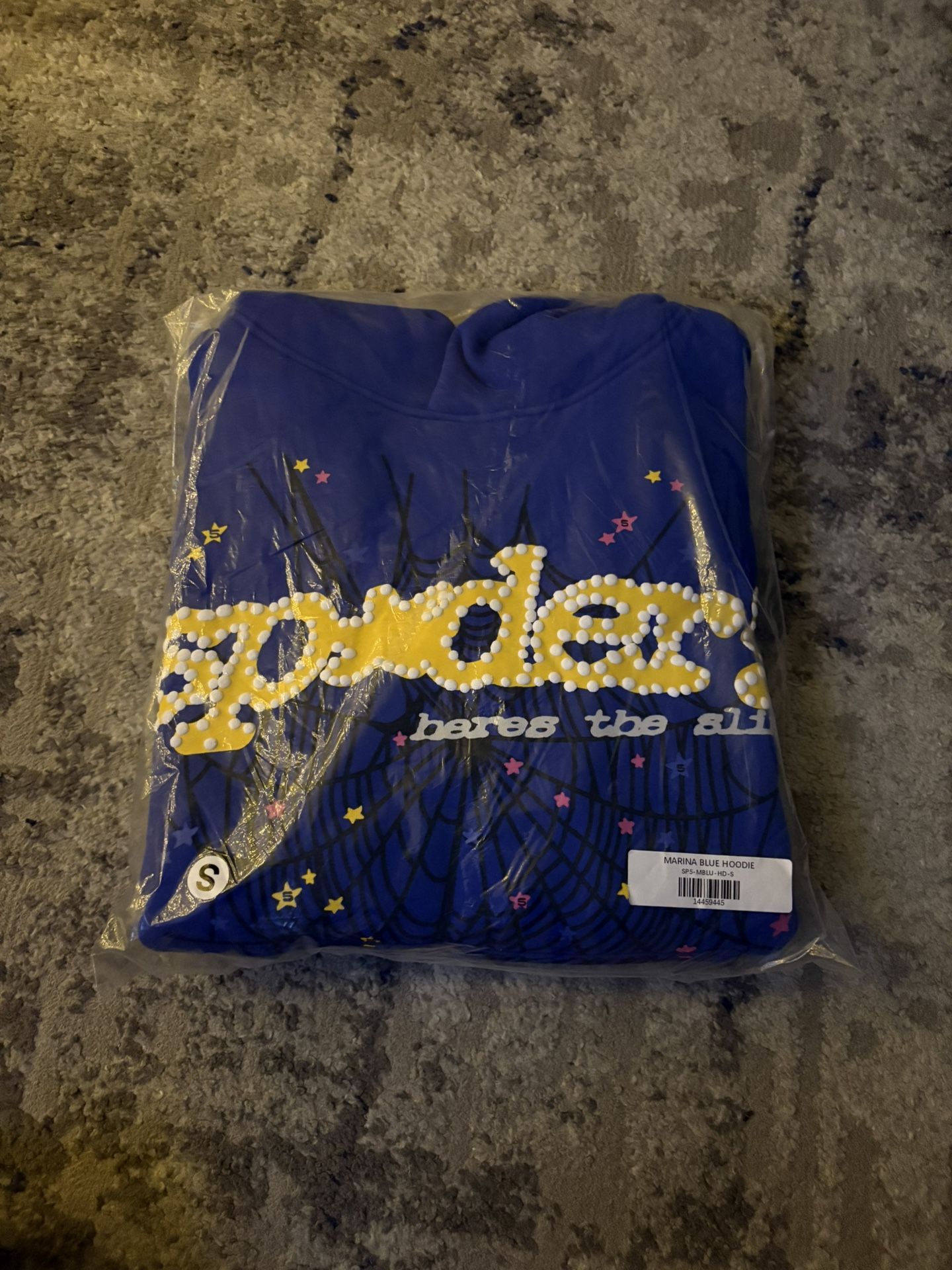 Blue And Yellow Sp5der Hoodie
