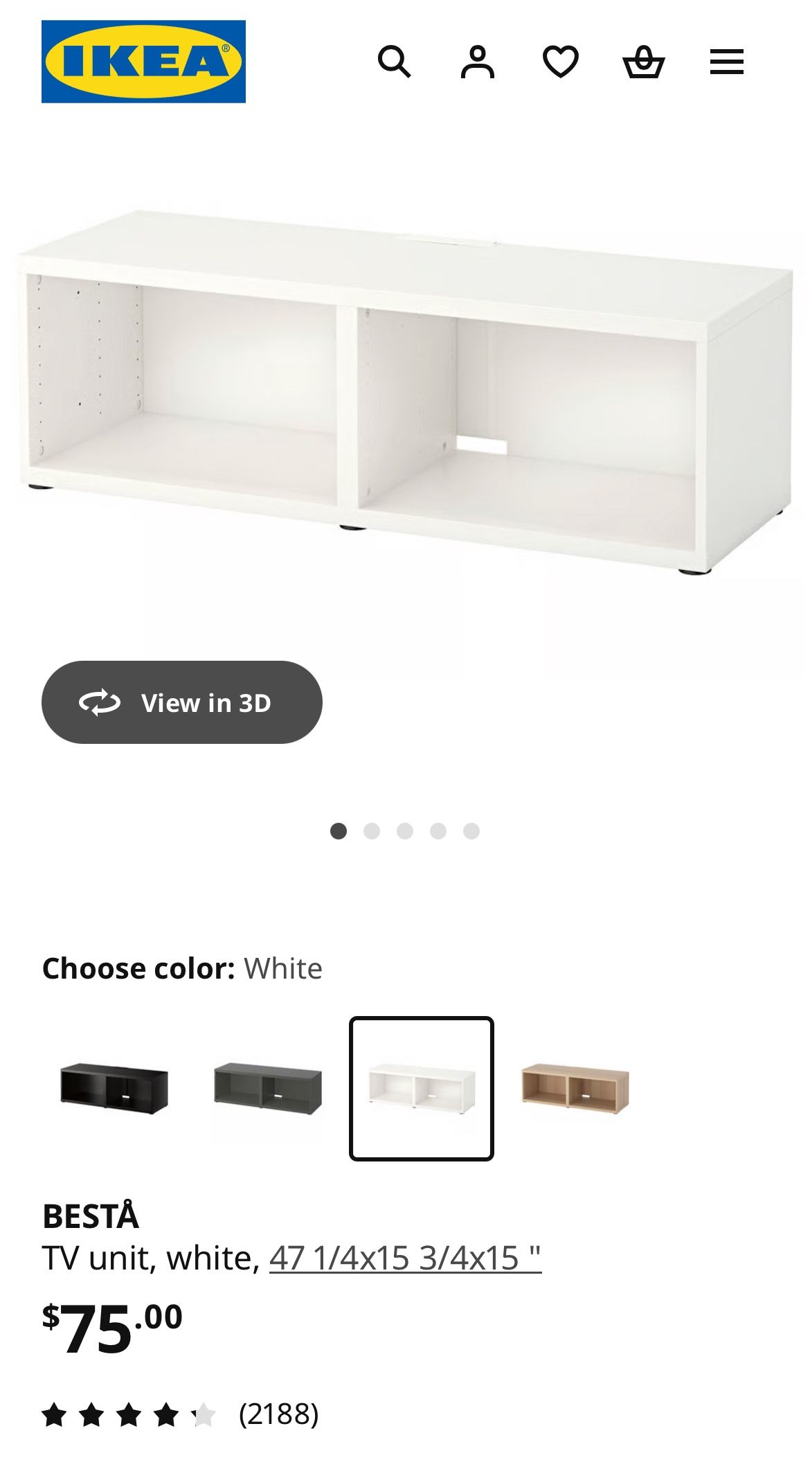 IKEA Besta TV Stand With Shelves