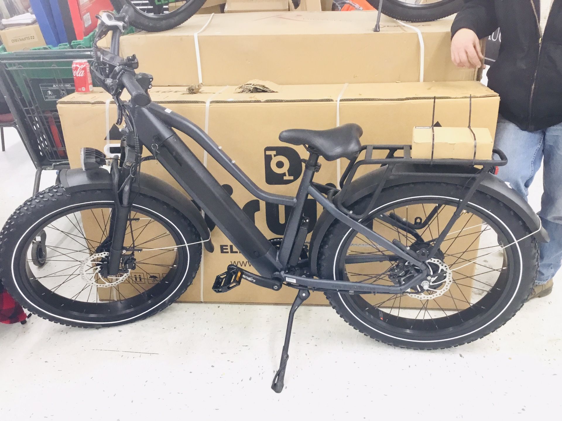 (BOXED) Dirwin Pioneer Step Thru Fat Tire Electric Bike Grey Color (BRAND NEW)