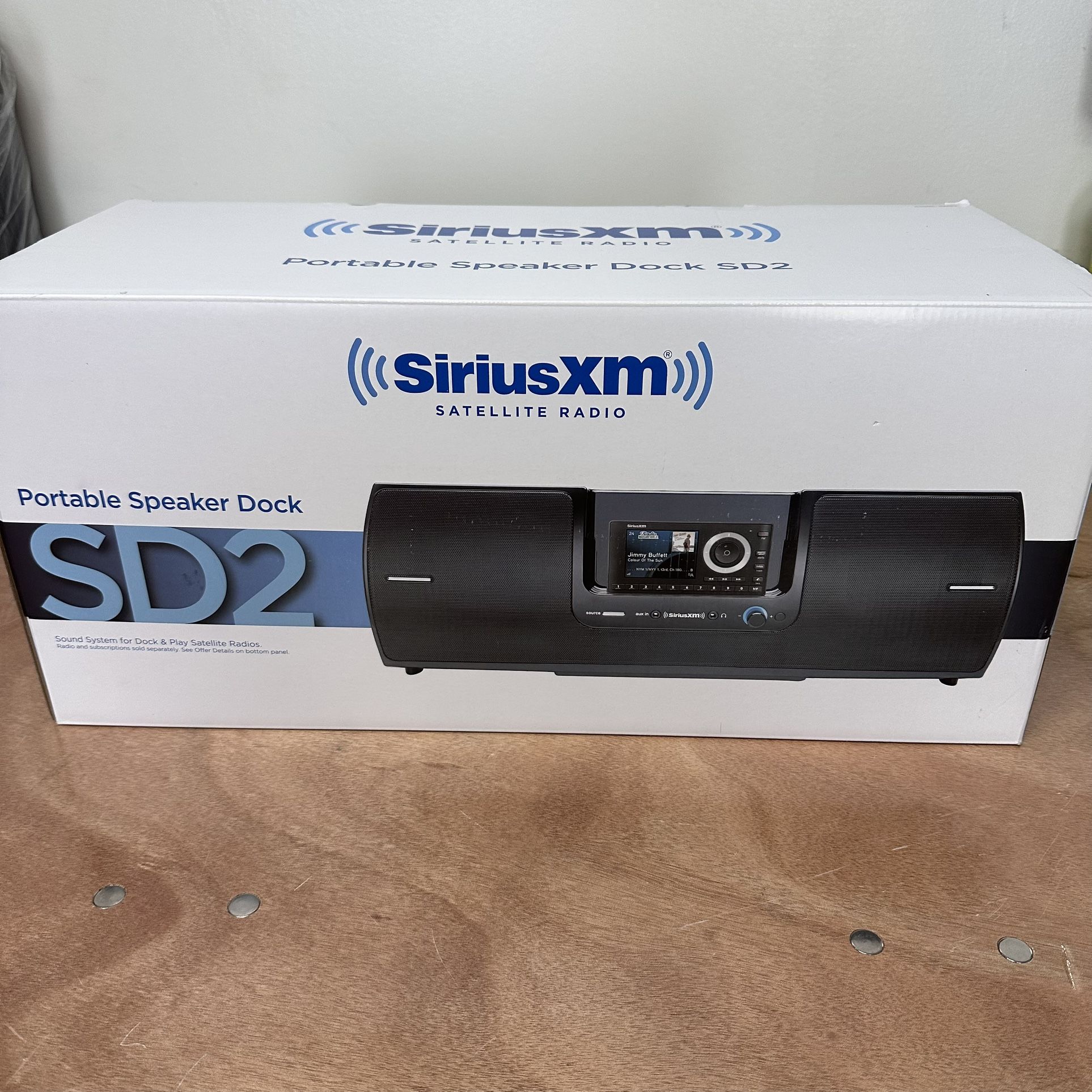 SiriusXM Portable Bluetooth Speaker with Antenna, Black, SXSD2