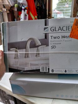 Glacier bay 8" Widespread Bathroom Sink Faucet With Drain In Brushed Nickel