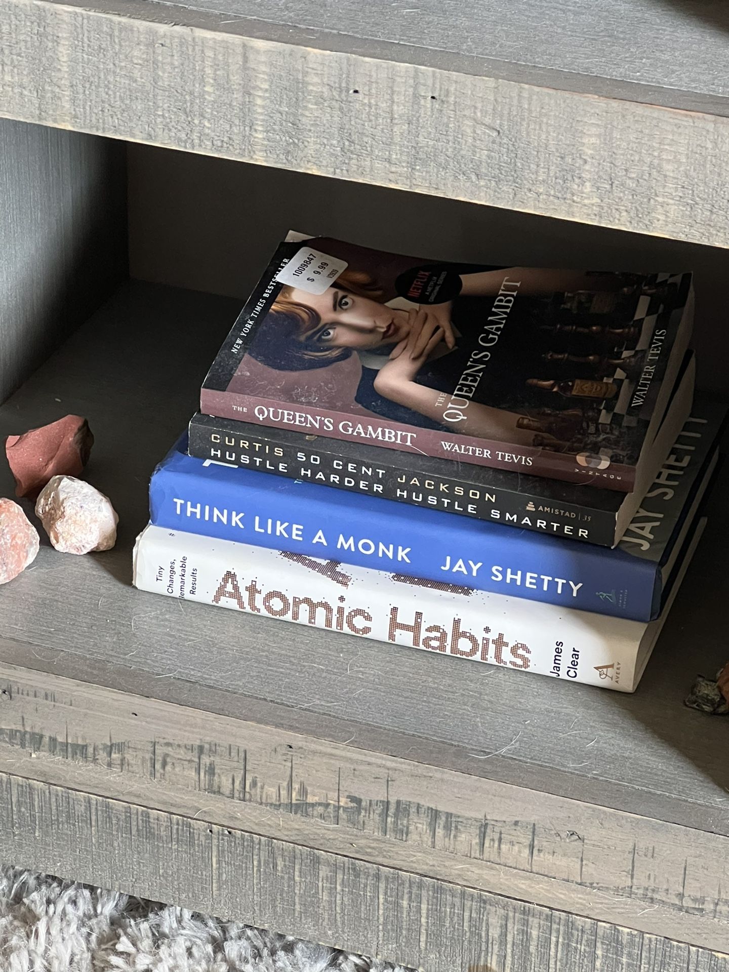 Atomic Habits Think Like A Monk Queens Gamit Hustle Harder Books