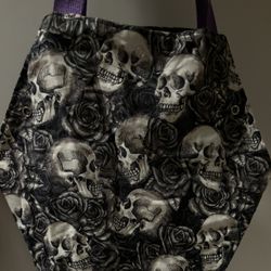 Tote bag, Skulls and Roses 