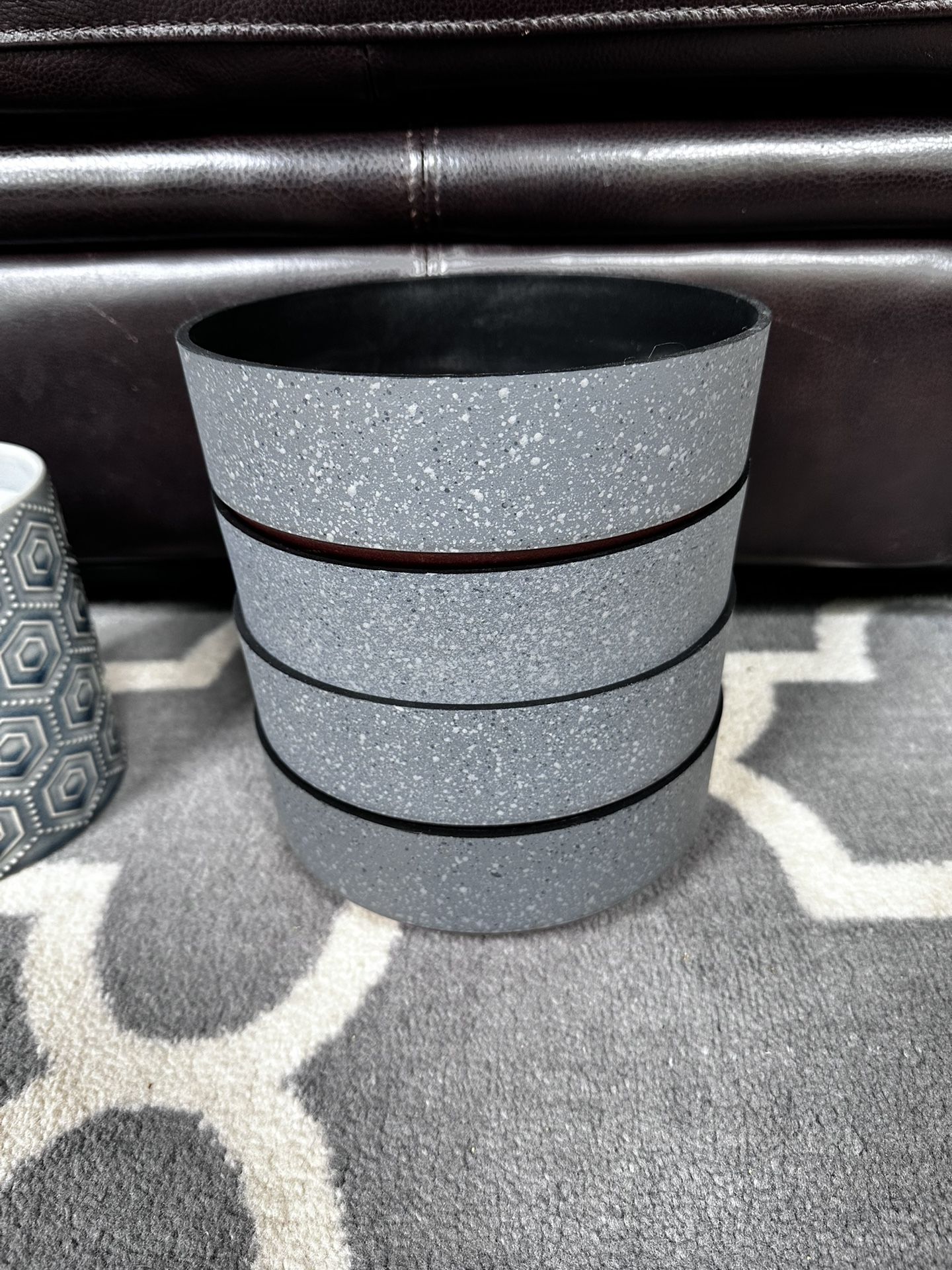 4- Round Capri Succulent Planter Pots - 8” X 3”