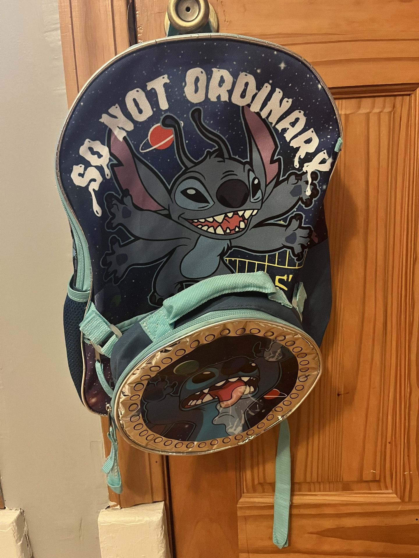 Stitch backpack w/ lunchbox