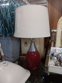 Lamp red ceramic