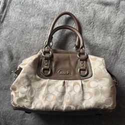 Authentic Coach Monogram Handbag 
