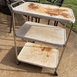 Vintage Cart With Wheels 
