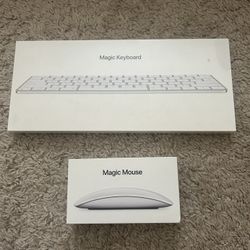 New Apple Magic Keyboard and used Apple Magic Mouse - Wireless And Rechargeable 