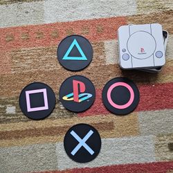 Sony PlayStation Coaster Set w/ Tin Case (new)
