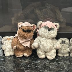 KENNER VINTAGE EWOK PLUSH BUNDLE 