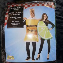Tequila Bottle & Lime Couple Costumes 