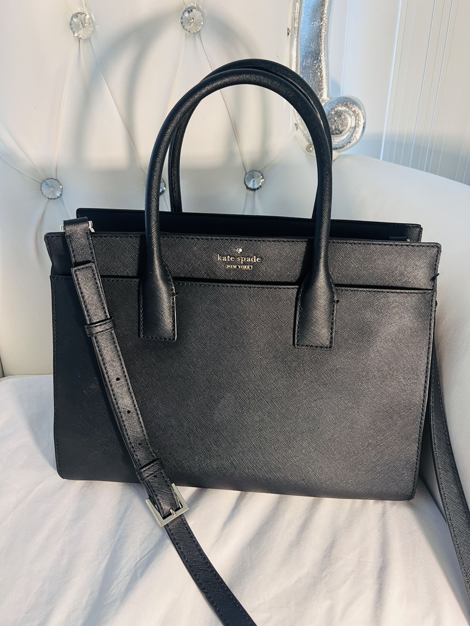 Kate Spade Black Leather Satchel Cameron Street Candace