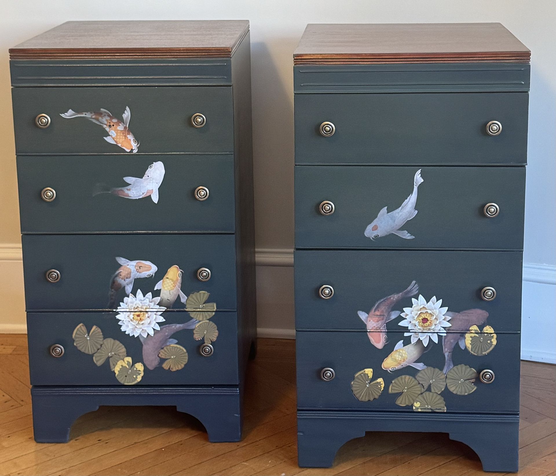2 Mendel Nightstands Side Table Cabinet 16.5” X 19” X 32”