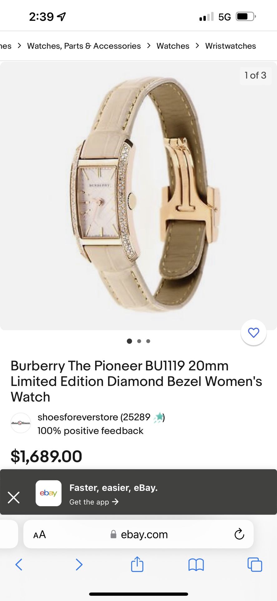 Burberry Watch For Woman