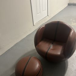 Kid /teen Basketball Chair and Ottoman