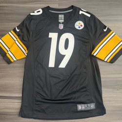 Nike On Field Pittsburgh Steelers JuJu Smith-Schuster #19 Black Jersey Mens L