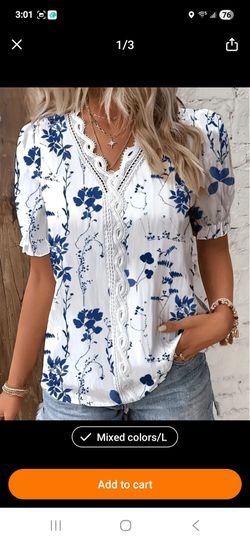 Women Lace Patchwork Casual Shirt