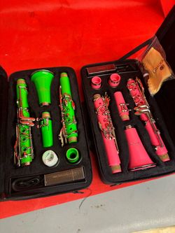 Pink or Green Clarinet with New Box of Reeds $140 Each Firm