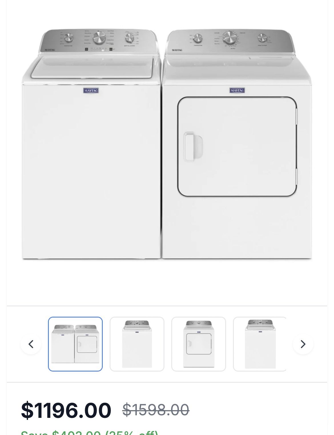 Maytag Washer And Dryer New!!!
