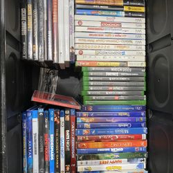 Xbox Games Nintendo Games Wii game two Disney movies and Blu-ray movies