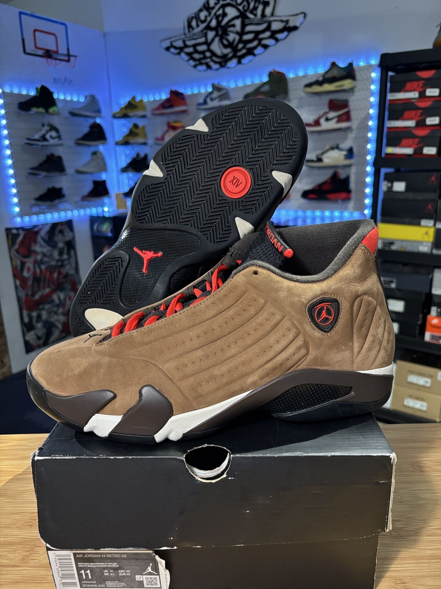 AIR JORDAN 14 ARCHEAO BROWN SZ 11