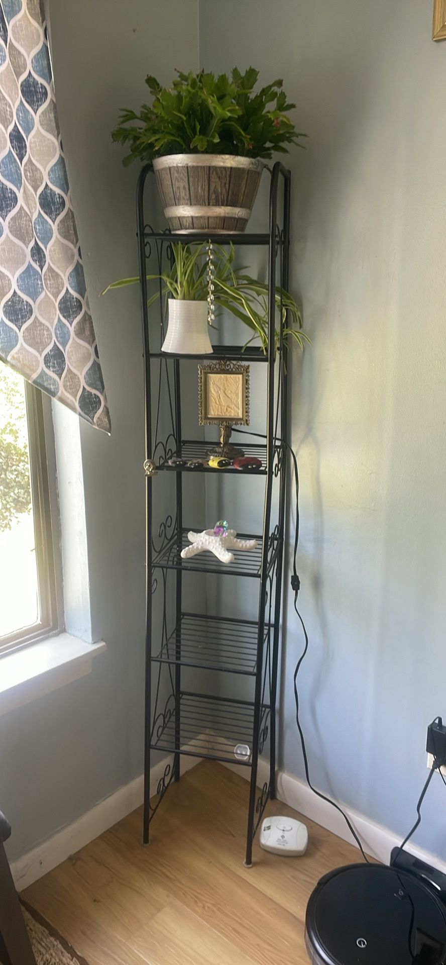 5 Foot Five Metal Black Six Shelf Organizer Currently I Have In The Kitchen However I Have Had It In The Bathroom And Stopped It With Towels And Knick