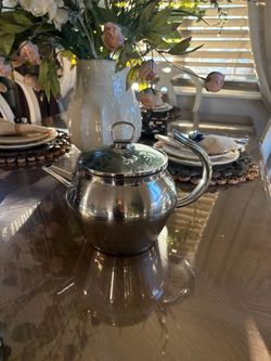 Princess House Stainless Steel Whistling Kettle Tea Pot 2qt