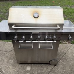 Kitchenaid Stainless Steel Grill - 6 Burner, Rotisserie Burner And Side Burner