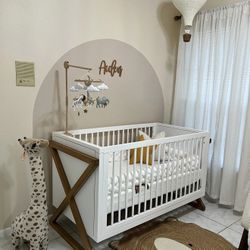 Baby Changing Table And Crib 