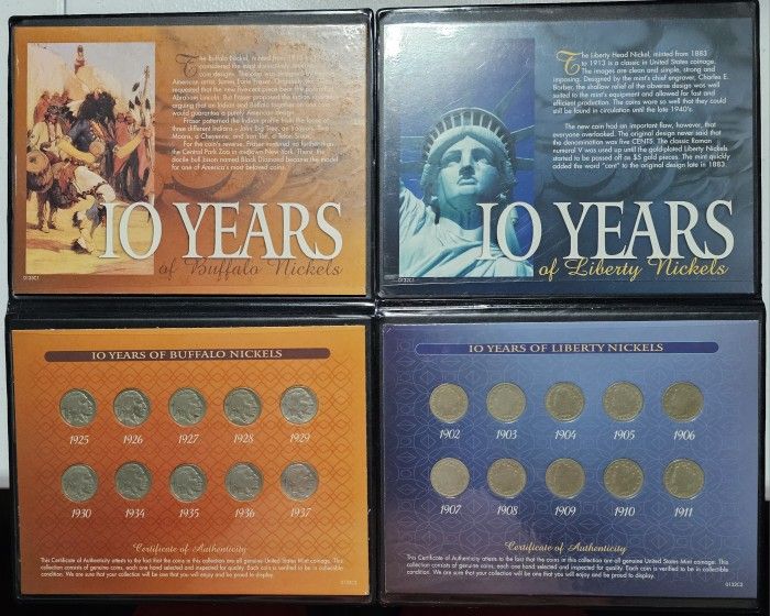 2 sets of Iconic American Nickel History.