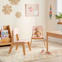 Wood Activity Pink Chair From Pillowfort 2 Pcs