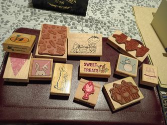 Vintage Wooden stamp collection