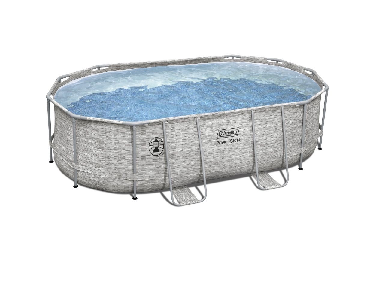 Coleman Power Steel Frame 16' x 10' x 48" Oval Pool Set