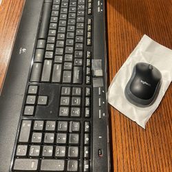 Logitech Wireless Mouse And Keyboard (separate USB). 
