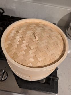 2 tier bamboo steamer brand new