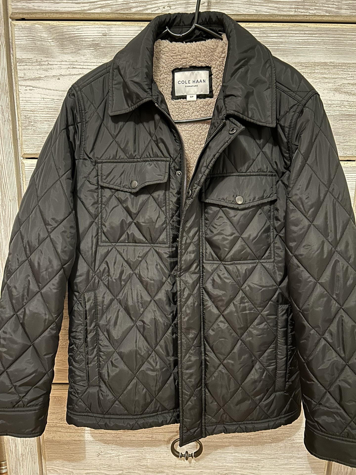 Cole Haan quilted insulated field jacket.