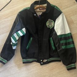 Vintage Leather Boston Celtics Jacket