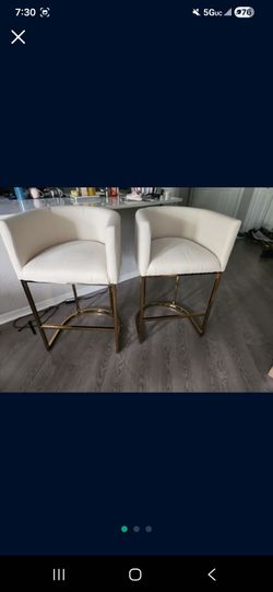 Baige gold bar stools