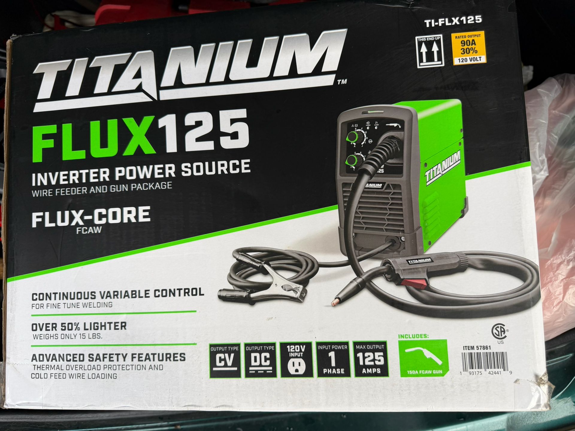 TITANIUM Easy-Flux 125 Amp Welder