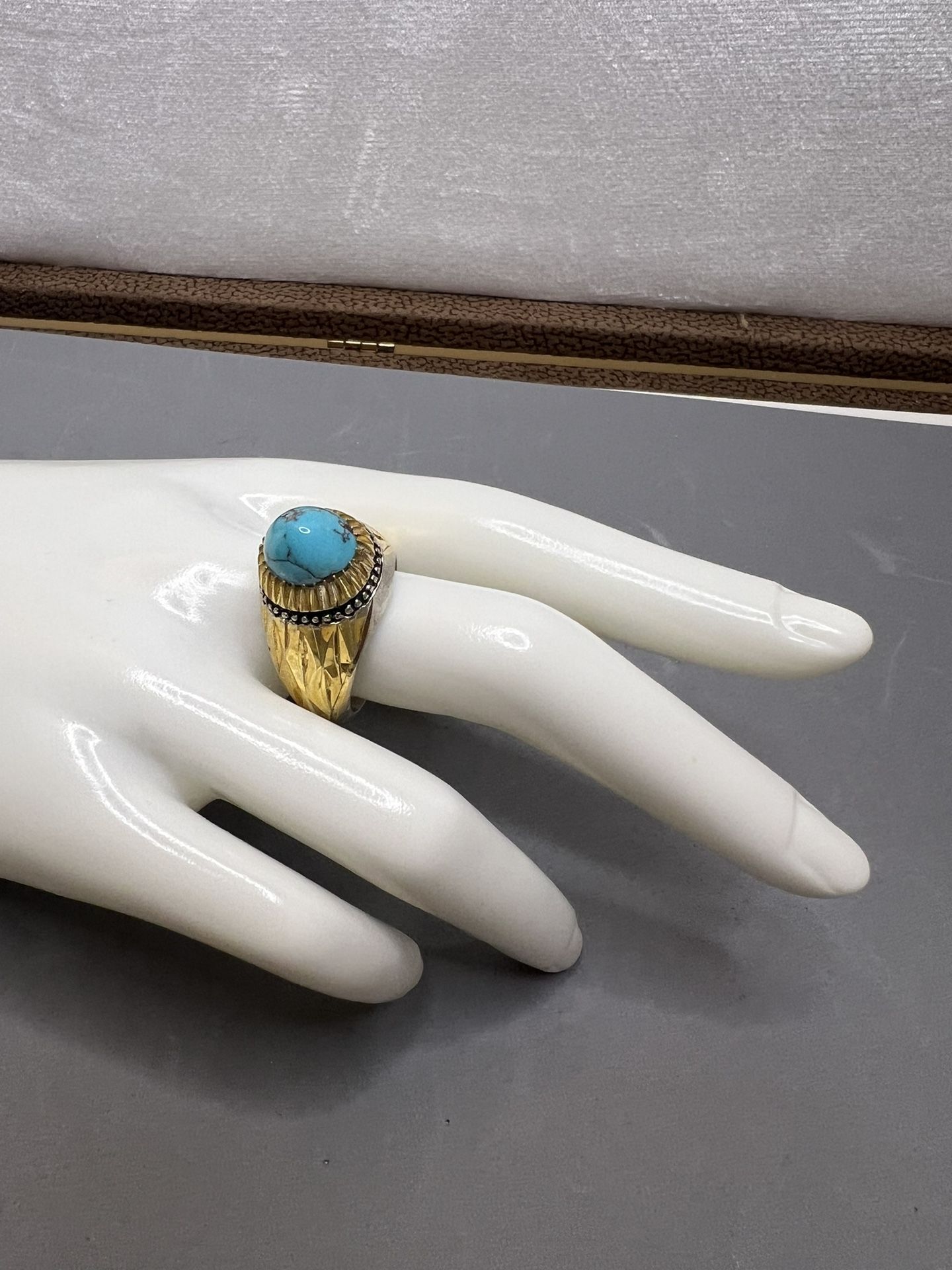 Holidays Special Islamic Ring Turquoise Silver 925 خاتم فضة فيروز نيشابوري اصلي