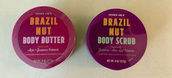 The selected region shows an 8 oz tub of featuring a magenta lid, made with açai and guarana extracts and a salted caramel and pistachio scent.  * Pro