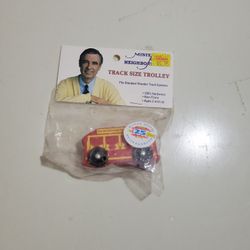 Mr. Roger’s Neighborhood Trolley ￼Holgate Toy Co. Kane,Pa  1993 wooden trolley