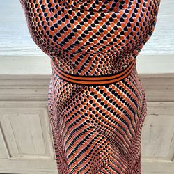 Maternity Dress Red/Black/White Size S