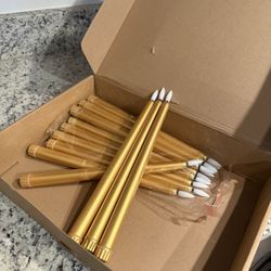 Gold Tall Flameless Candles