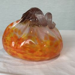 Hand Blown Glass Pumpkin