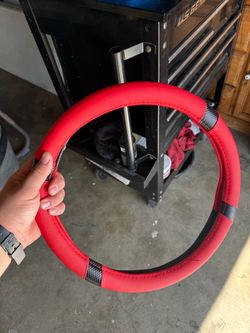 Red Steering wheel cover